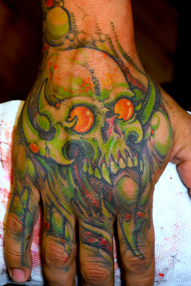 Grime Hand Skull