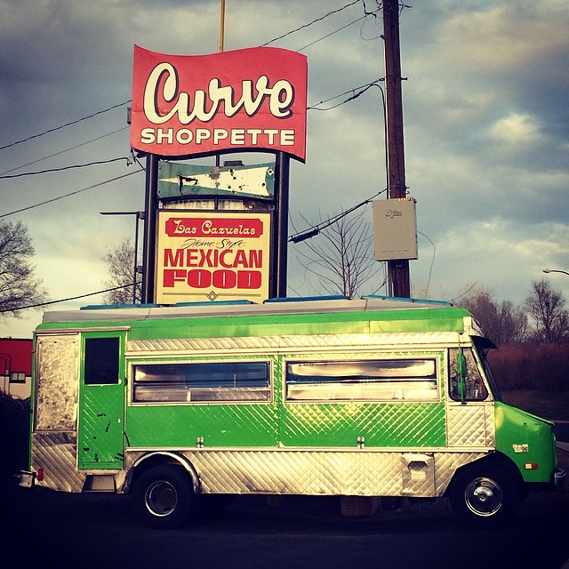 first stop!  The Curve for some effing good green chili. 