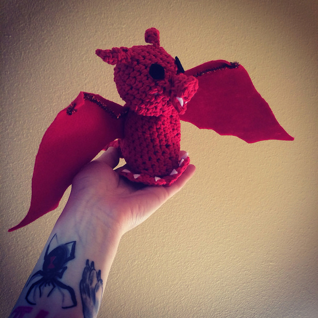 i made this amigurume dragon for out GoT party hostess Alisha Rice.
